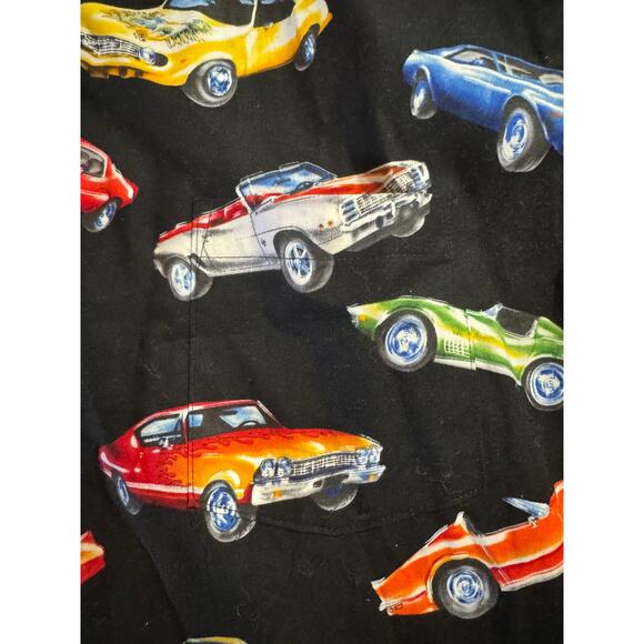 Max Boxxer Short Sleeve Button Up Muscle Cars Hot Rod Shirt Black Men's Large - Picture 2 of 8